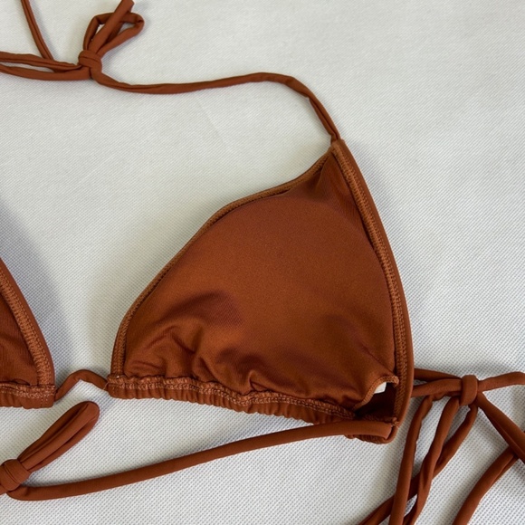 Icon Swim size XL two piece Sienna bikini amber brown padded tie closure NEW - Picture 9 of 12